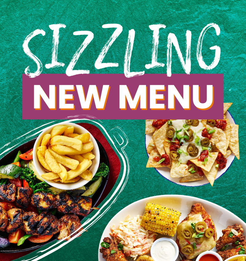 View our Sizzling pub food menus