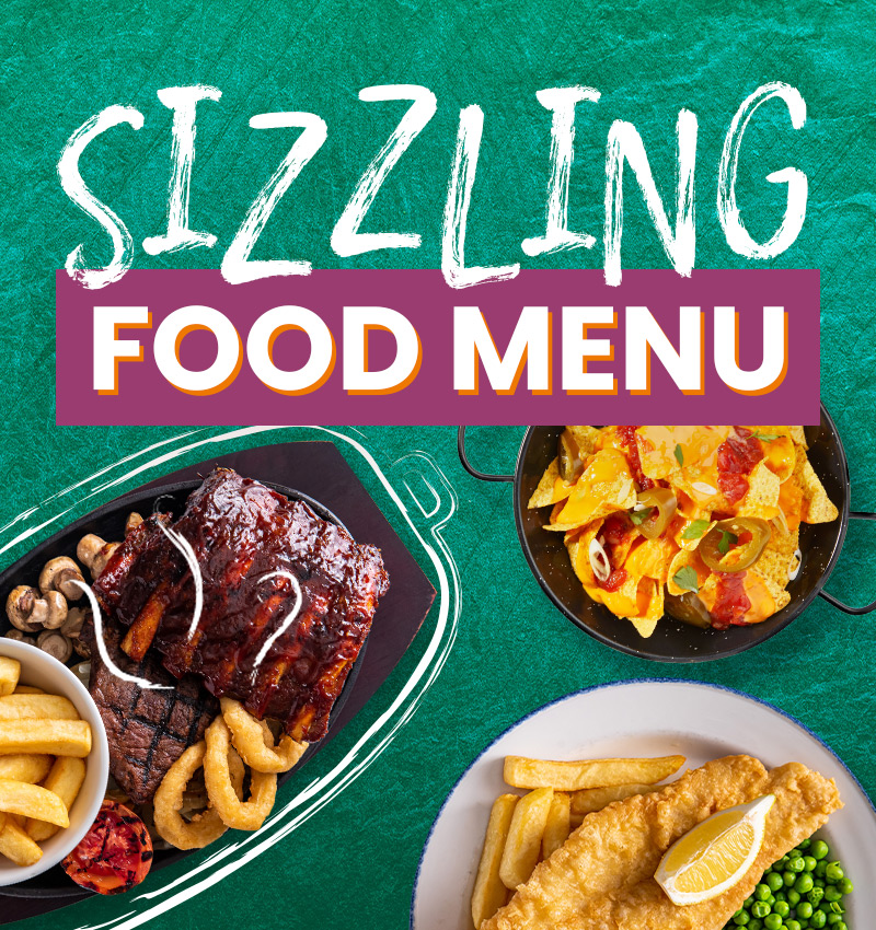 View our Sizzling pub food menus