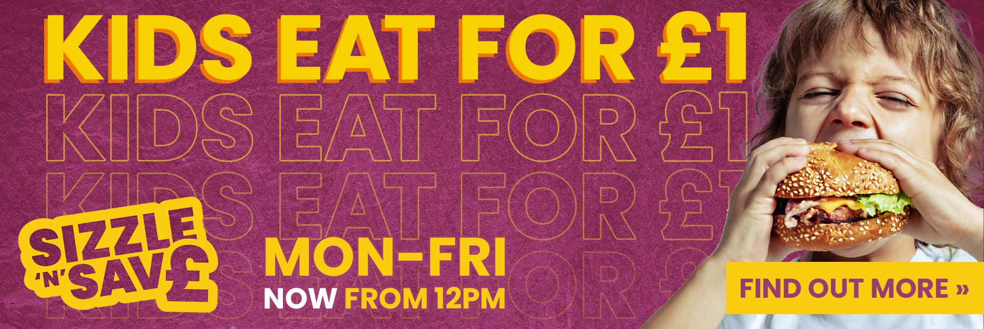 Kids eat for £1 at The National