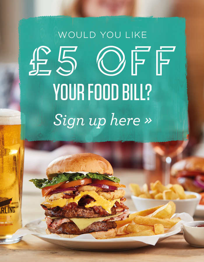 Sign up to get £5 off your food bill