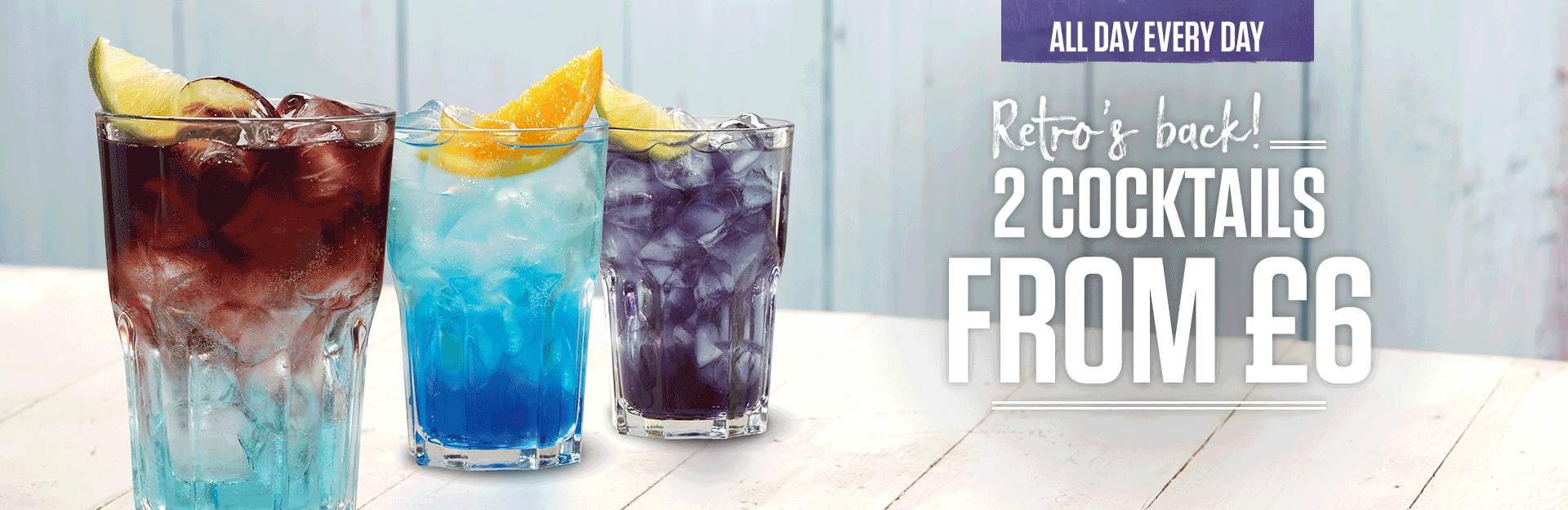 2 cocktails from just £5.50 offer