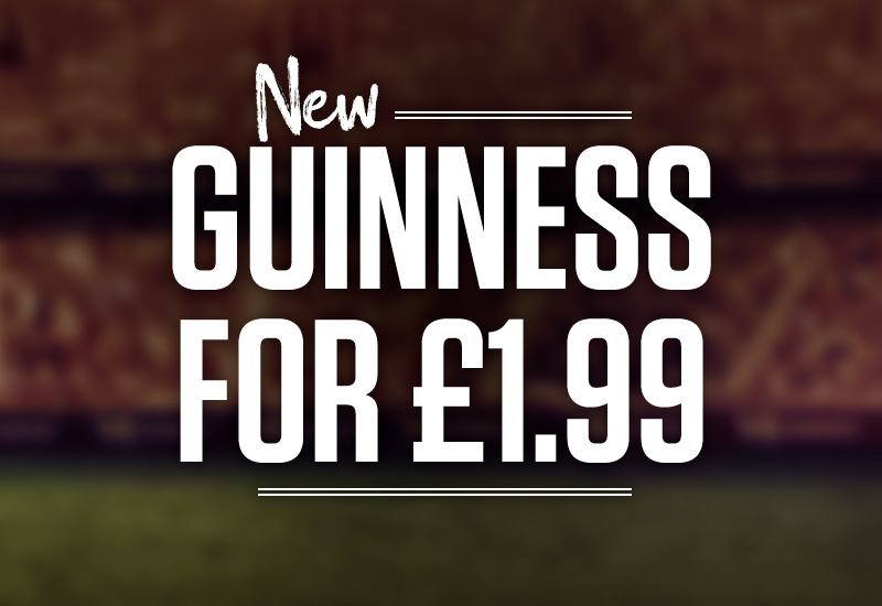 Guinness offer at Sizzling